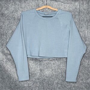 Paper Crane Light Blue Crew Neck Cropped Pull-Over Sweater- Sz M‎